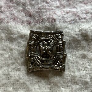 Silver Brooch with Intricate Design john hardy retired
